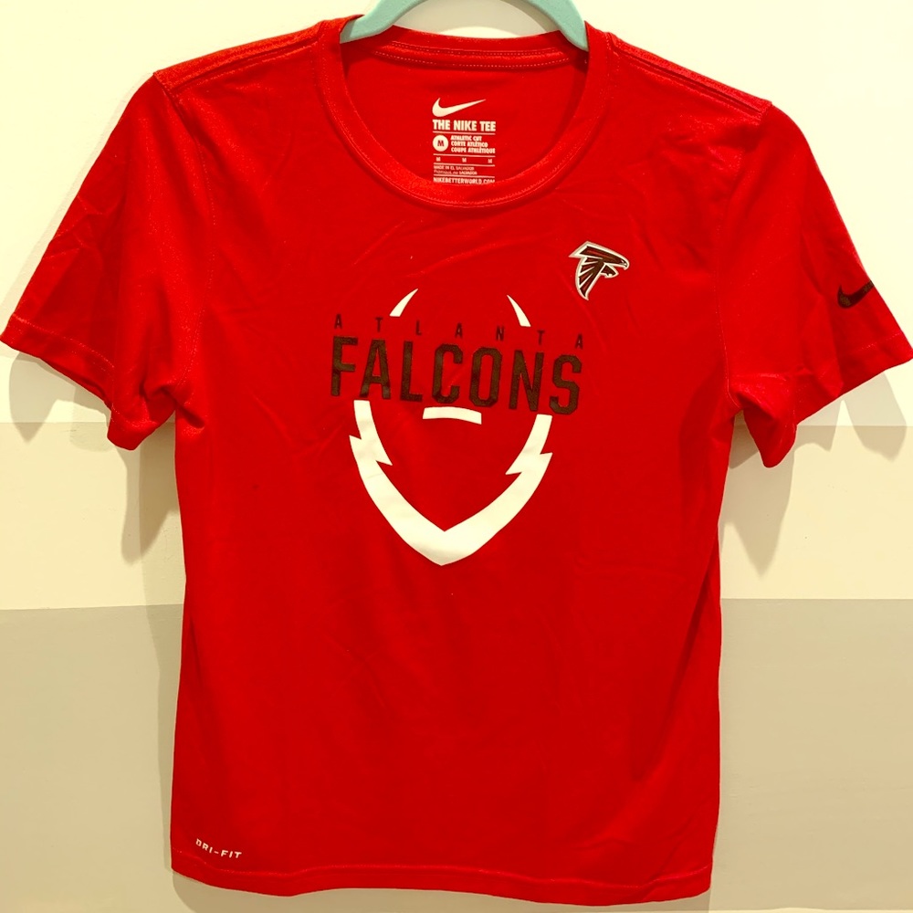 Atlanta Falcons red medium dri-fit Nike tee.